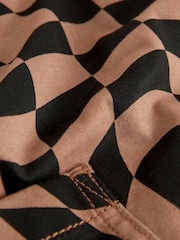Black/Tan Checkerboard Side Pocket Pull On Trousers (3mths-7yrs) - Image 6 of 7