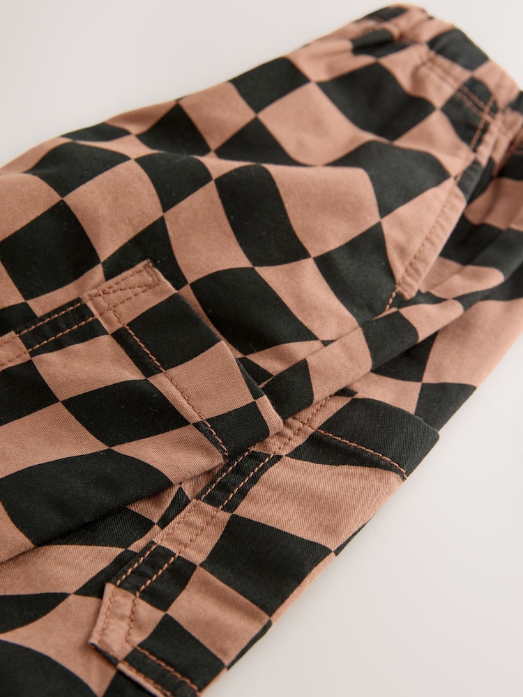 Black/Tan Checkerboard Side Pocket Pull On Trousers (3mths-7yrs) - Image 7 of 7