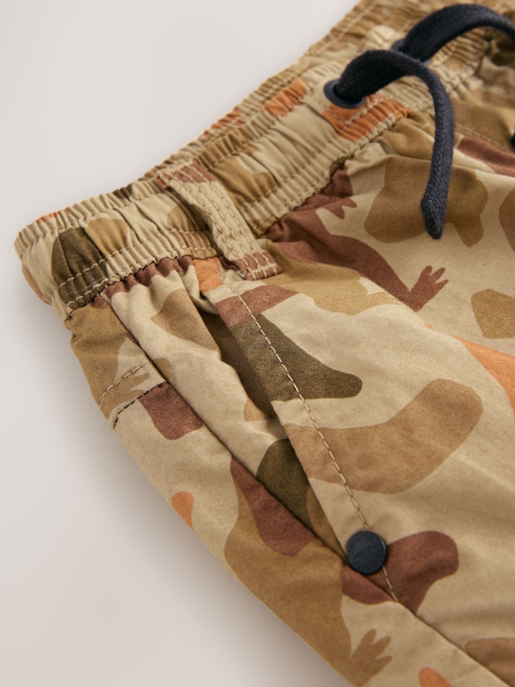 Khaki Camo Dino Print Lined Cargo Trousers (3mths-7yrs) - Image 10 of 10