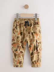 Khaki Camo Dino Print Lined Cargo Trousers (3mths-7yrs) - Image 6 of 10
