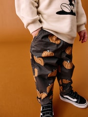 Neutral Pumpkin Print Pull On Wide Trousers (3mths-7yrs) - Image 1 of 7