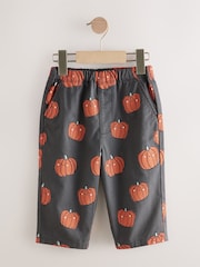 Neutral Pumpkin Print Pull On Wide Trousers (3mths-7yrs) - Image 4 of 7