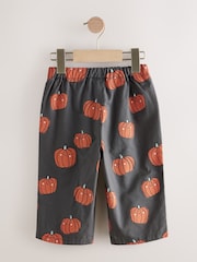 Neutral Pumpkin Print Pull On Wide Trousers (3mths-7yrs) - Image 5 of 7