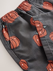 Neutral Pumpkin Print Pull On Wide Trousers (3mths-7yrs) - Image 7 of 7
