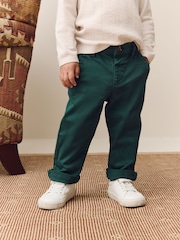 Green Stretch Chino Trousers (3mths-7yrs) - Image 1 of 3