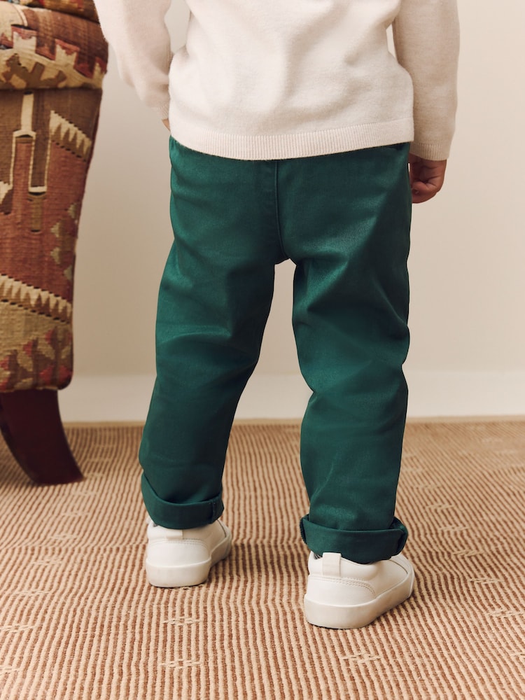 Green Stretch Chino Trousers (3mths-7yrs) - Image 2 of 3