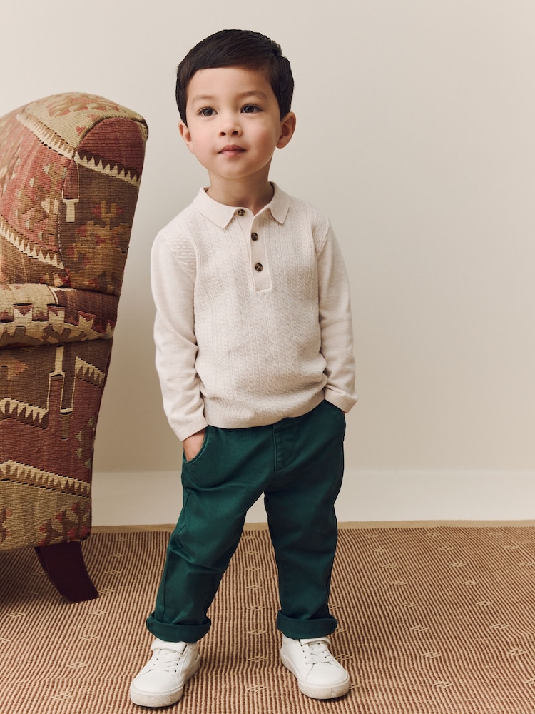 Green Stretch Chino Trousers (3mths-7yrs) - Image 3 of 3