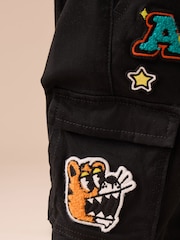 Black Varsity Cargo Trousers (3mths-7yrs) - Image 4 of 9