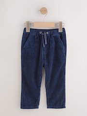 Navy Corduroy Pull On Trousers (3mths-7yrs) - Image 1 of 6