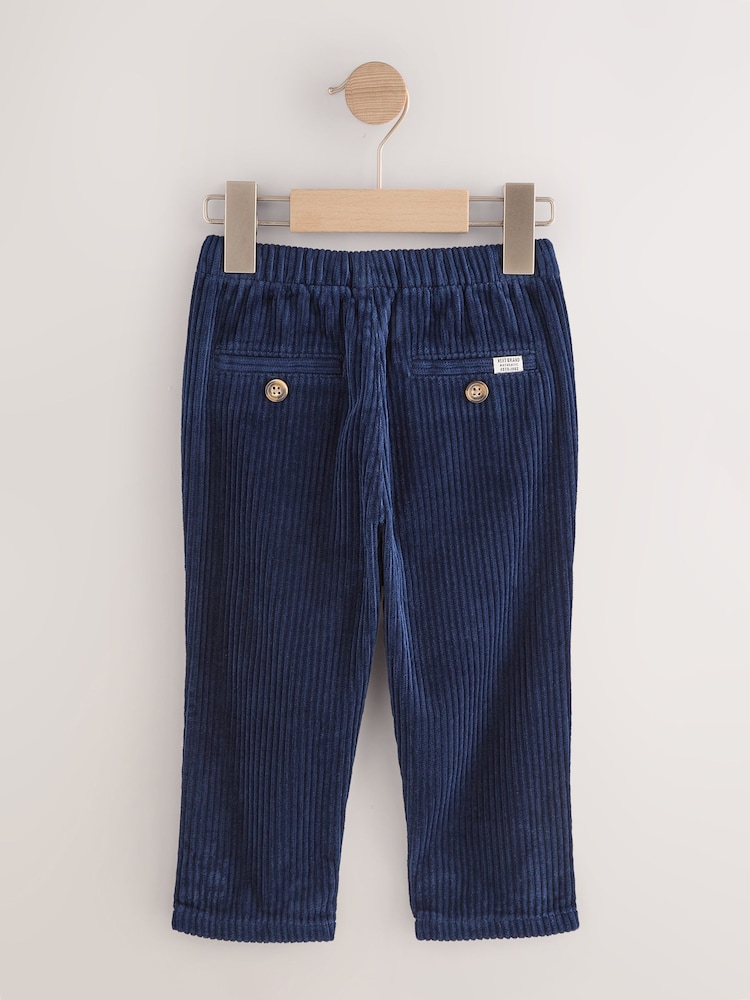 Navy Corduroy Pull On Trousers (3mths-7yrs) - Image 2 of 6