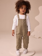 Sage Green Corduroy Dungarees (3mths-7yrs) - Image 1 of 7