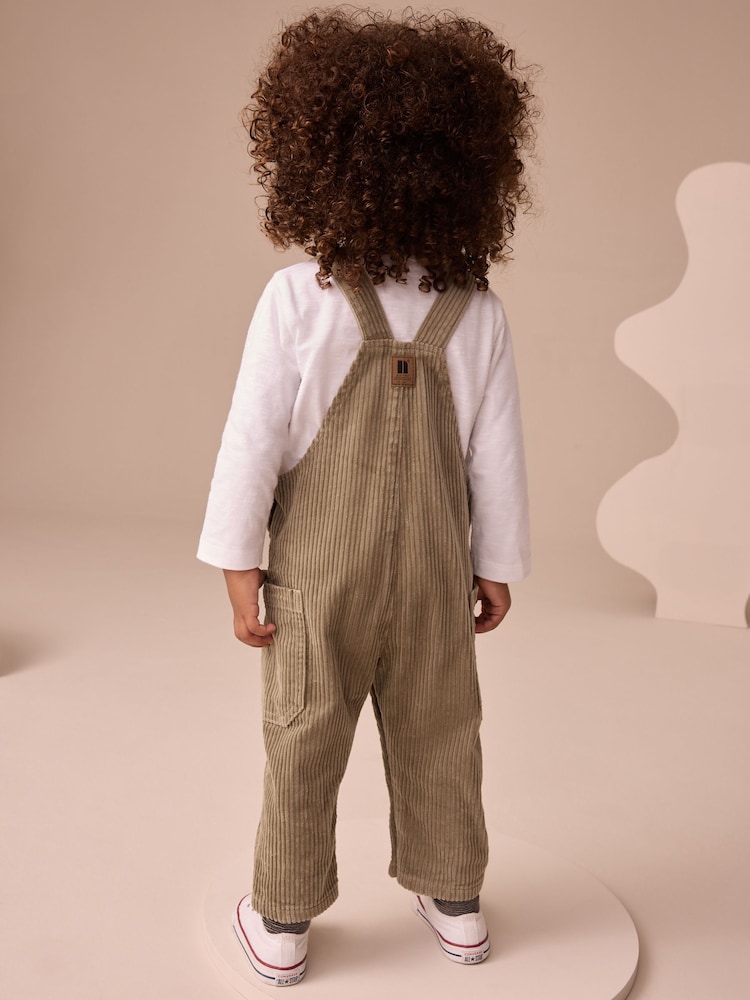 Sage Green Corduroy Dungarees (3mths-7yrs) - Image 2 of 7