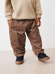 Brown Gingham Corduroy Wide Leg Trousers (3mths-7yrs) - Image 1 of 8