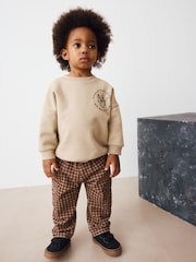 Brown Gingham Corduroy Wide Leg Trousers (3mths-7yrs) - Image 2 of 8