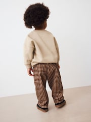 Brown Gingham Corduroy Wide Leg Trousers (3mths-7yrs) - Image 4 of 8