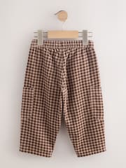 Brown Gingham Corduroy Wide Leg Trousers (3mths-7yrs) - Image 6 of 8