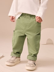 Sage Green Side Pocket Pull On Trousers (3mths-7yrs) - Image 1 of 8