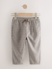 Neutral/Blue Check - Pull On Smart Trousers (3mths-7yrs) - Bild 4 von 8