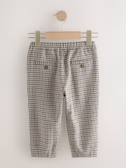 Neutral/Blue Check - Pull On Smart Trousers (3mths-7yrs) - Bild 5 von 8