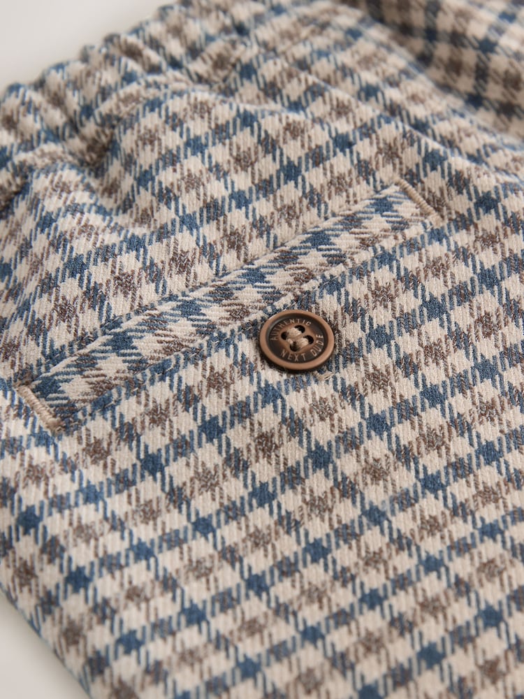 Neutral/Blue Check - Pull On Smart Trousers (3mths-7yrs) - Bild 8 von 8