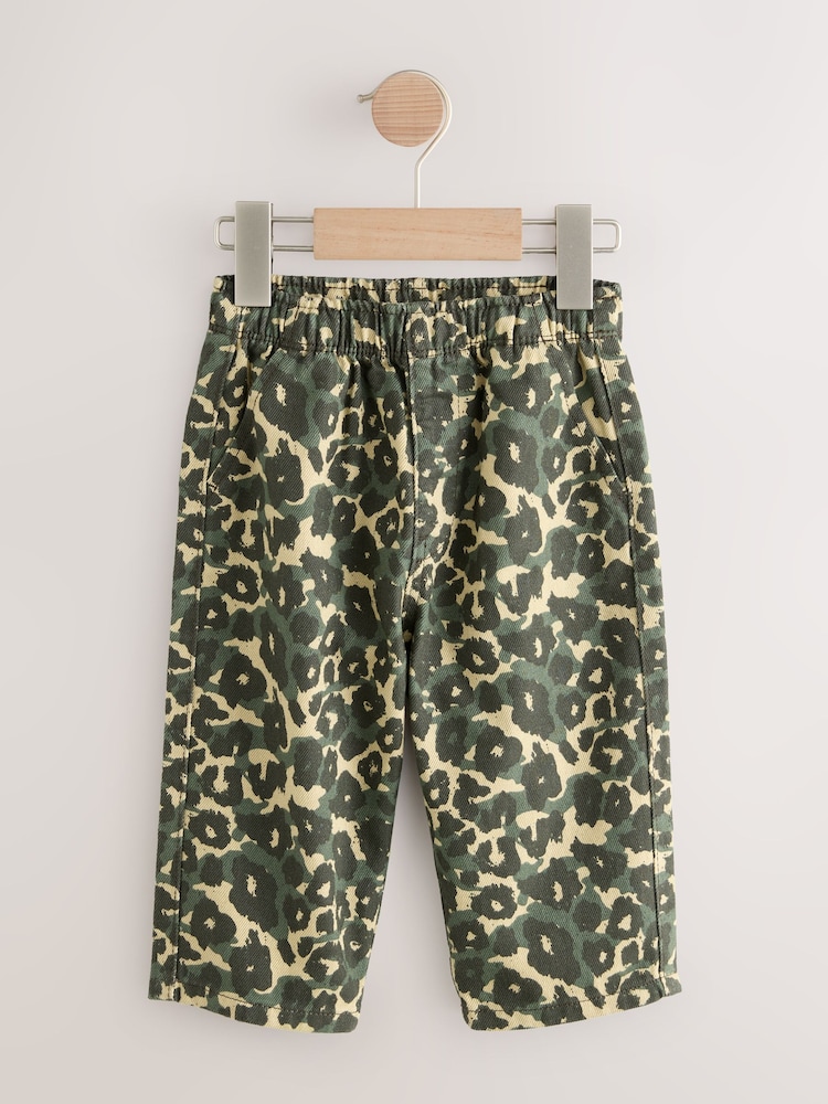 Imprimé Léopard Vert - Pantalon large à enfiler (3mois7ans) - Image 2 de 4 Imprimé Léopard Vert - Pantalon large à enfiler (3mois7ans) - Image 2 de 4