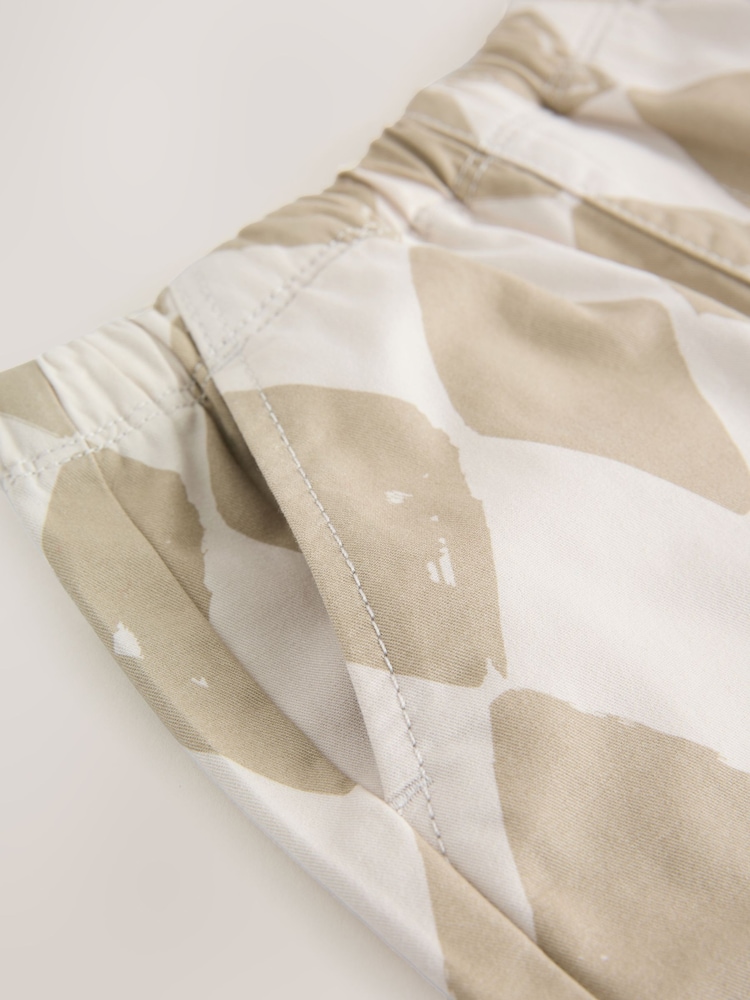 Neutral Harlequin Side Pocket 100% Cotton Pull On Trousers (3mths-7yrs) - Image 9 of 9