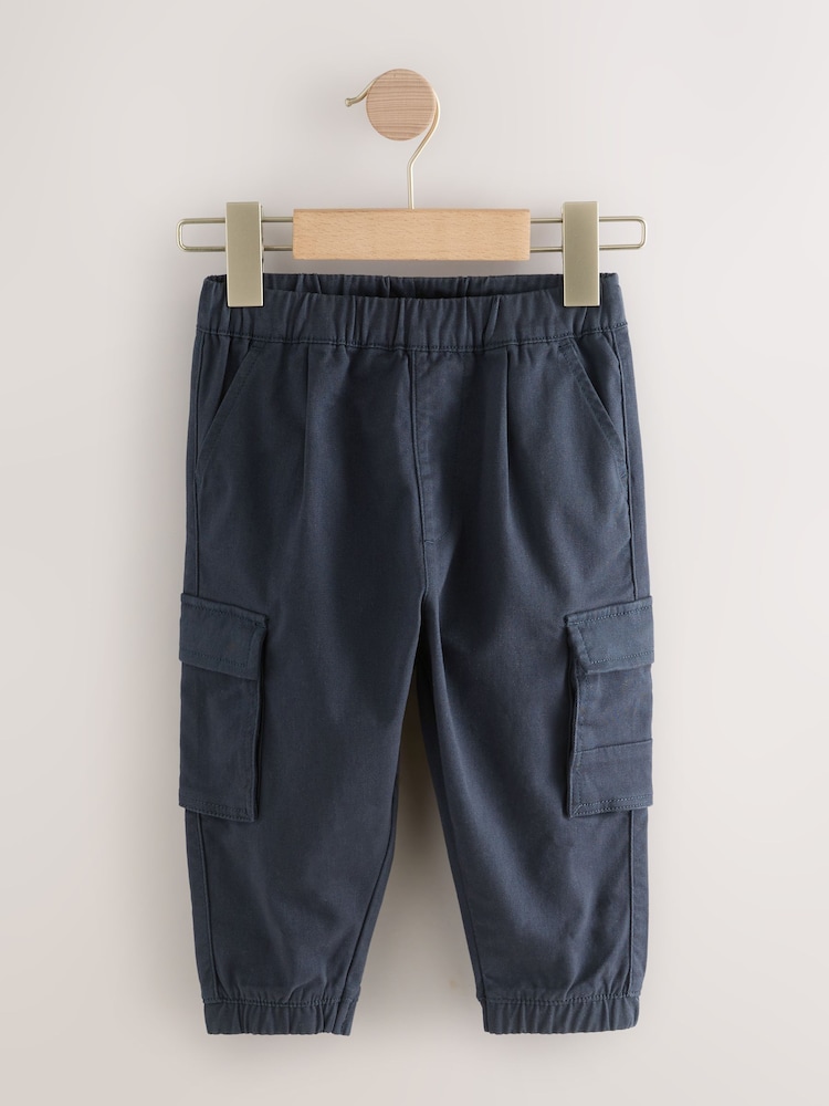 Navy Cargo Trousers (3mths-7yrs) - Image 1 of 4