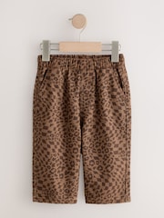 Tan Leopard Print Pull On Wide Trousers (3mths-7yrs) - Image 5 of 8