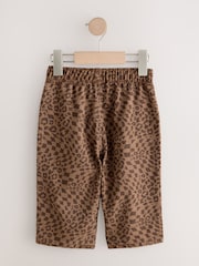 Tan Leopard Print Pull On Wide Trousers (3mths-7yrs) - Image 6 of 8