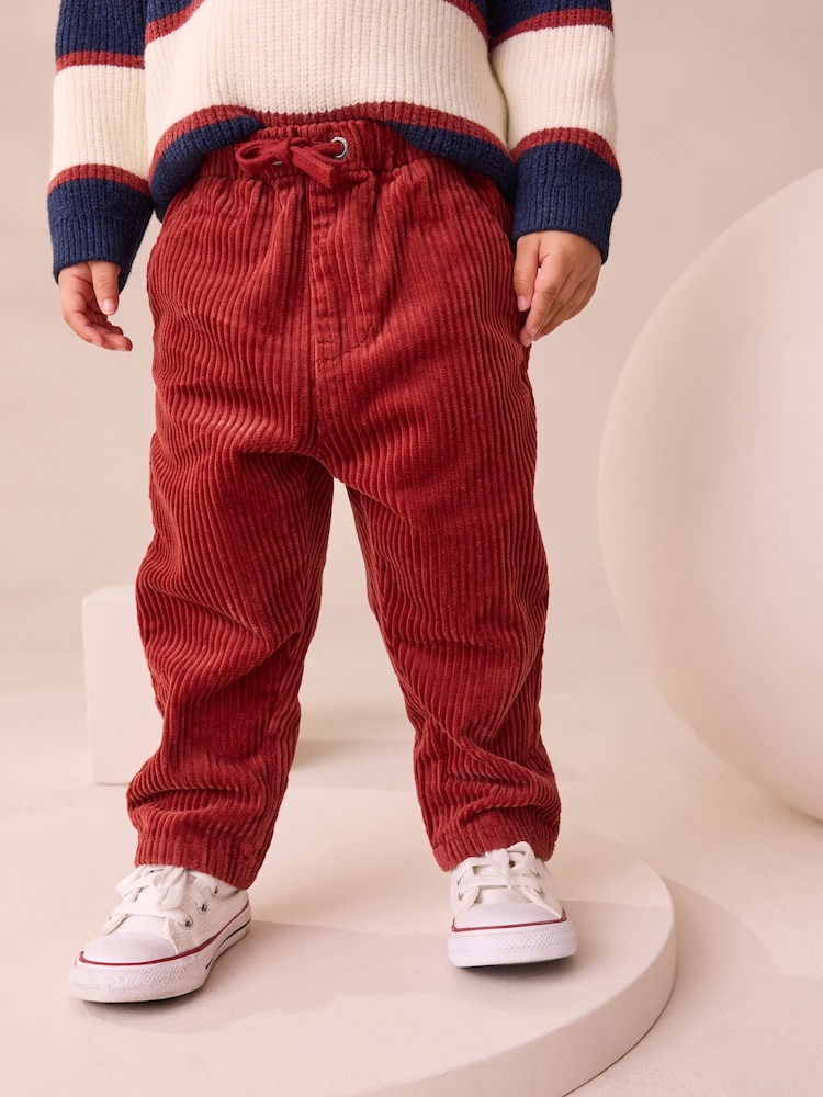 Dark Red Corduroy Pull On Trousers (3mths-7yrs) - Image 1 of 8 Dark Red Corduroy Pull On Trousers (3mths-7yrs) - Image 1 of 8