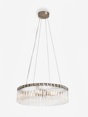 Sosandar Silver Glass Cylindar Pendant Light - Image 4 of 4
