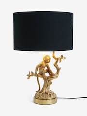 Clarke and Clarke Black/Gold Monkey Business Table Lamp - Image 4 of 4