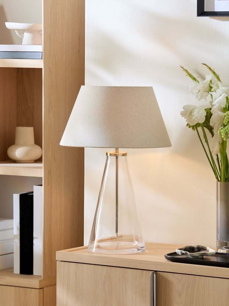 Sosandar Silver Glass Cone Table Lamp - Image 1 of 7