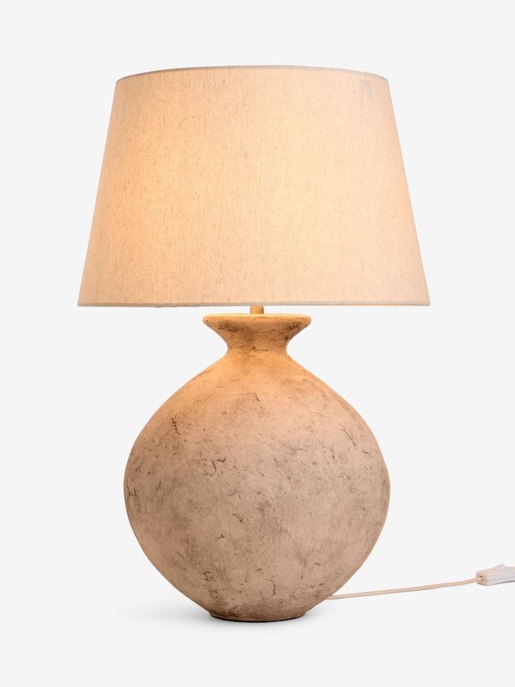 Sosandar Natural Textured Ceramic Table Lamp - Image 1 of 4