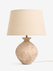 Sosandar Natural Textured Ceramic Table Lamp - Image 4 of 4