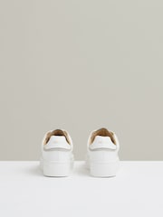 Reiss White Francesca Leather Low-Top Trainers - Image 5 of 5