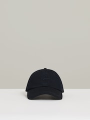 Reiss Washed Navy Elias Cotton Logo-Embroidered Baseball Cap - Image 1 of 5