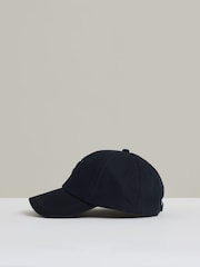 Reiss Washed Navy Elias Cotton Logo-Embroidered Baseball Cap - Image 3 of 5