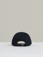 Reiss Washed Navy Elias Cotton Logo-Embroidered Baseball Cap - Image 4 of 5
