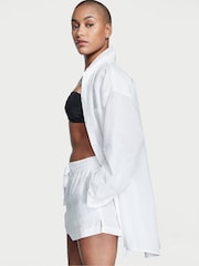 Victoria's Secret White Linen Oversized Cover Up Shirt - Image 2 of 3