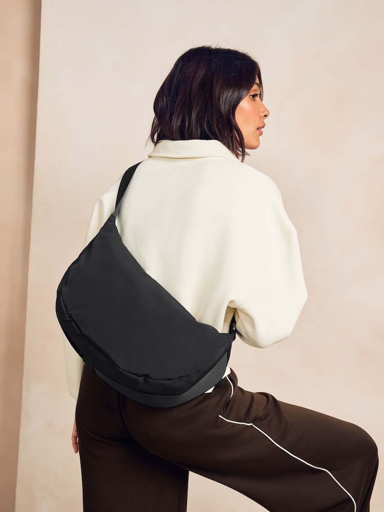 Black Large Nylon Sling Bag - Image 2 of 8