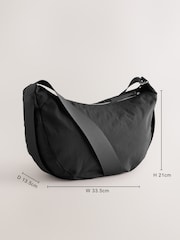 Black Large Nylon Sling Bag - Image 4 of 8