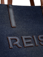 Reiss Blue Lola Canvas Logo Tote - Image 5 of 5