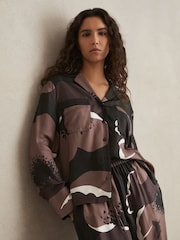 Reiss Lottie Floral-Print Long-Sleeve Shirt - Image 1 de 6