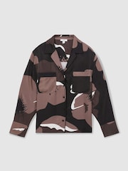 Reiss Lottie Floral-Print Long-Sleeve Shirt - Image 2 de 6