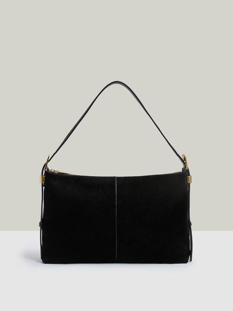 Reiss Vada Schultertasche aus Wildleder und Leder - Bild 1 von 6 Reiss Vada Schultertasche aus Wildleder und Leder - Bild 1 von 6