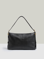 Reiss Black Vada Suede And Leather Shoulder Bag - Image 5 of 6