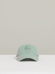 Reiss Washed Green Elias Cotton Logo-Embroidered Baseball Cap - Image 1 of 5