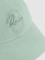 Reiss Washed Green Elias Cotton Logo-Embroidered Baseball Cap - Image 5 of 5