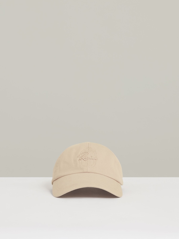 Reiss Washed Stone Elias Cotton Logo-Embroidered Baseball Cap - Image 1 of 5 Reiss Washed Stone Elias Cotton Logo-Embroidered Baseball Cap - Image 1 of 5